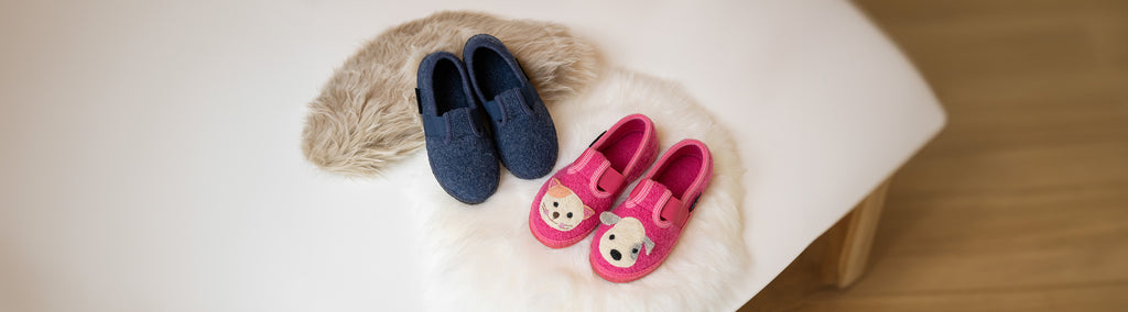 Pantofole da casa con suola in gomma e simpatici animaletti Pantofole da casa con suola in gomma e simpatici animaletti